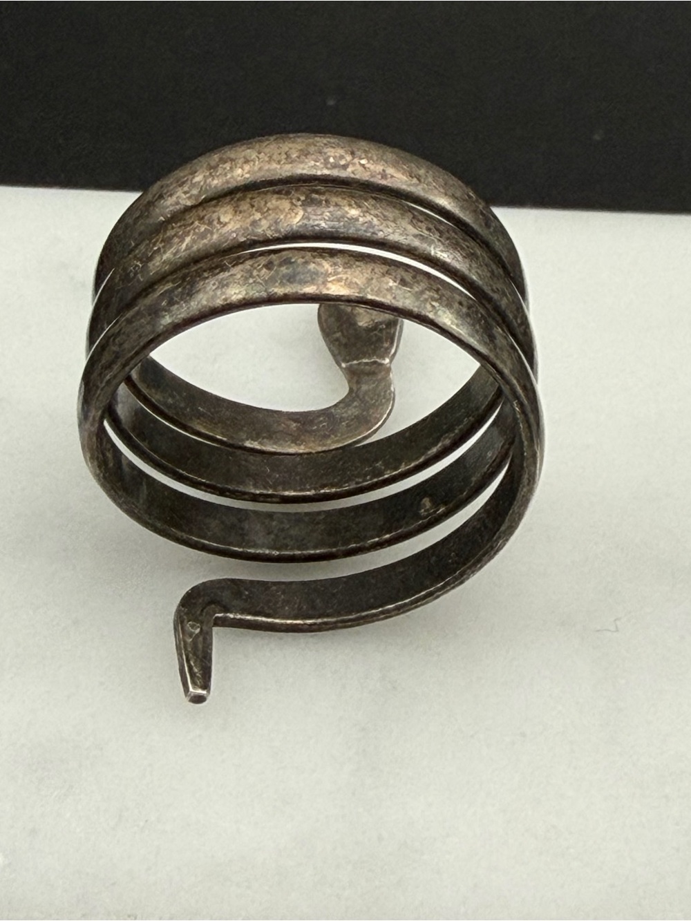Vintage Taxco 925 Mexico Wrap Snake Ring Size 9 #S75 Sterling Silver - Picture 2 of 10
